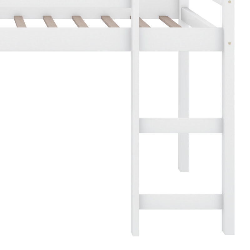 Lit mezzanine simple Jayci Kids, Blanc