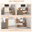 Bureau d'angle en forme de L avec 360 degrés de rotation et tablettes de rangement, parfait pour le bureau à domicile et les petits espaces