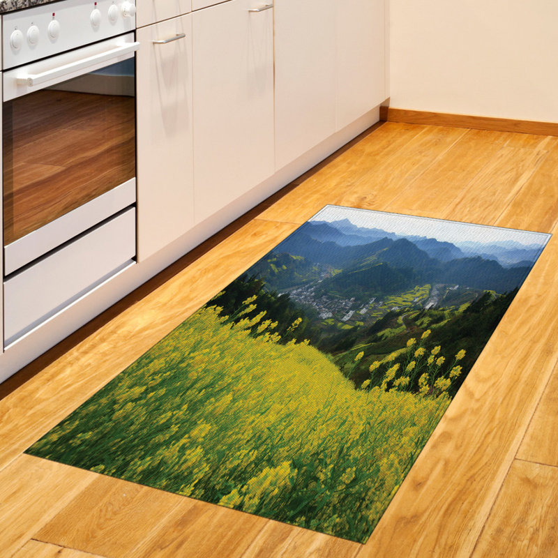 Flower Farm House High Density Long Fiber Poly Threads Decorative Area Rug Carpet, Rectangle 2'7" x 5'
