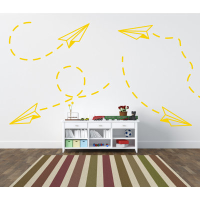 Adhésif décoratif papier avion