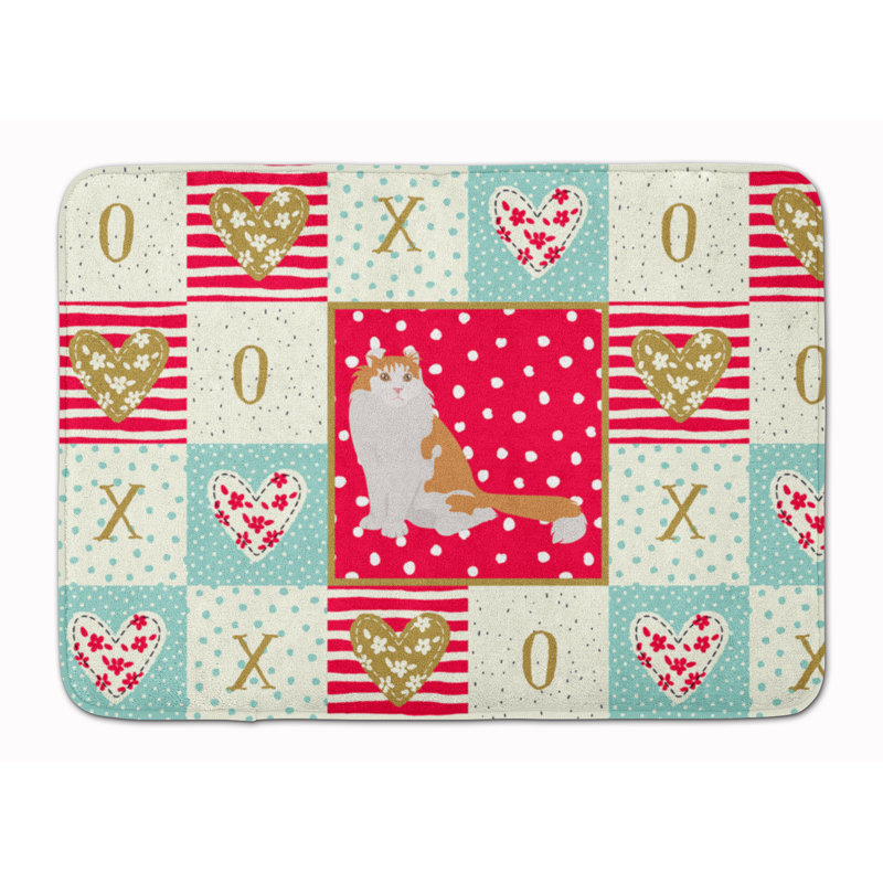 Tapis de cuisine à mousse mémoire cat love Charvi, American curl brun