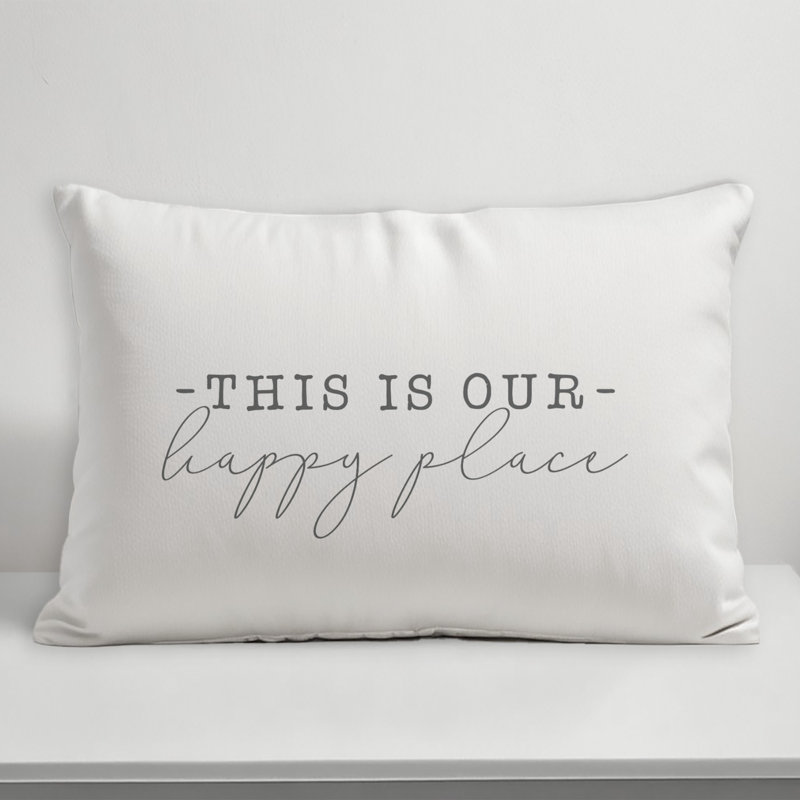 Outdoor Reversible Throw Pillow, White/Gray