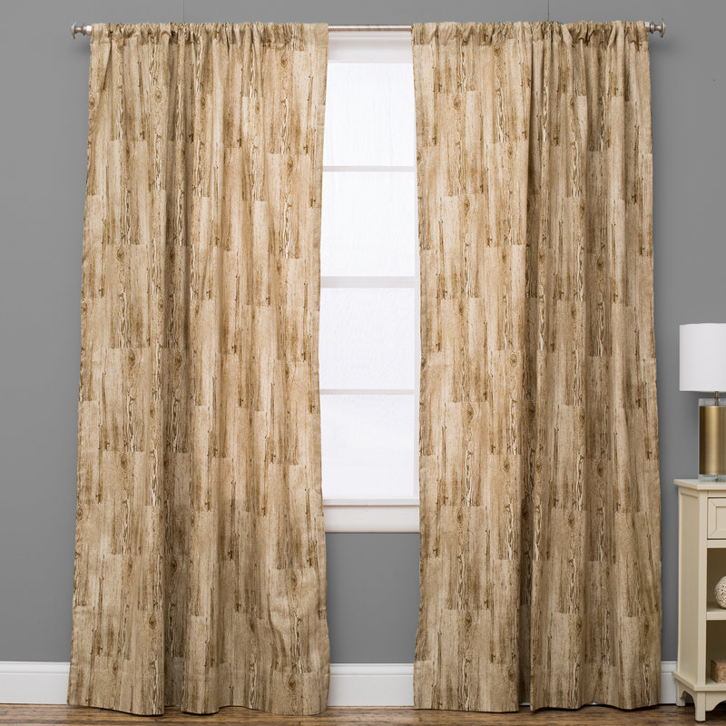 Panneau de rideau simple semi-transparent avec passe-tringle, l 50 po x L 84 po