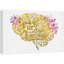 Squelette doré, fleurs pastel roses, santé médicale, art moderne, botanique, décoration murale-98161625