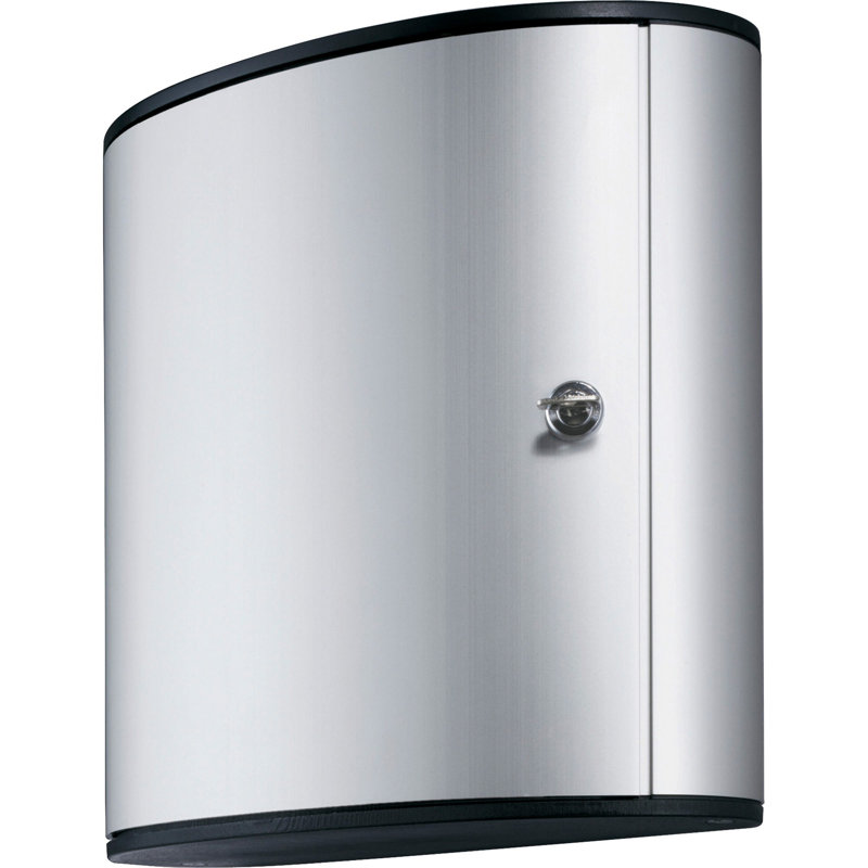 Armoire à clé verrouillable, 36-clé, aluminium brossé, 11 3/4 x 4 5/8 x 11