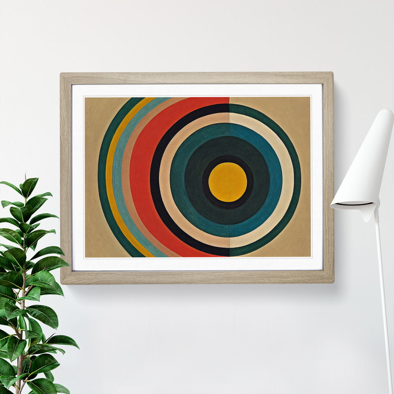 Spellbinding Modern Abstract - Framed Print, 46cm H x 64cm W x 2cm D, Oak