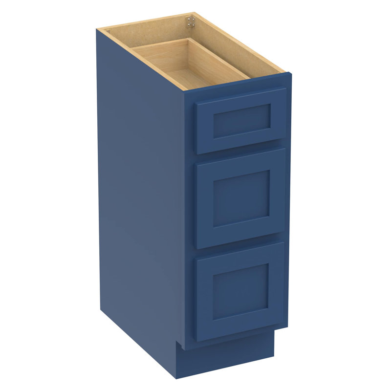 Base de meuble-lavabo simple Hibbard seulement, H 32,5 po x l 12 po x p 21 po, Bleu