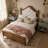 Upholstered Bed Frame with Panel Footboard-710928635