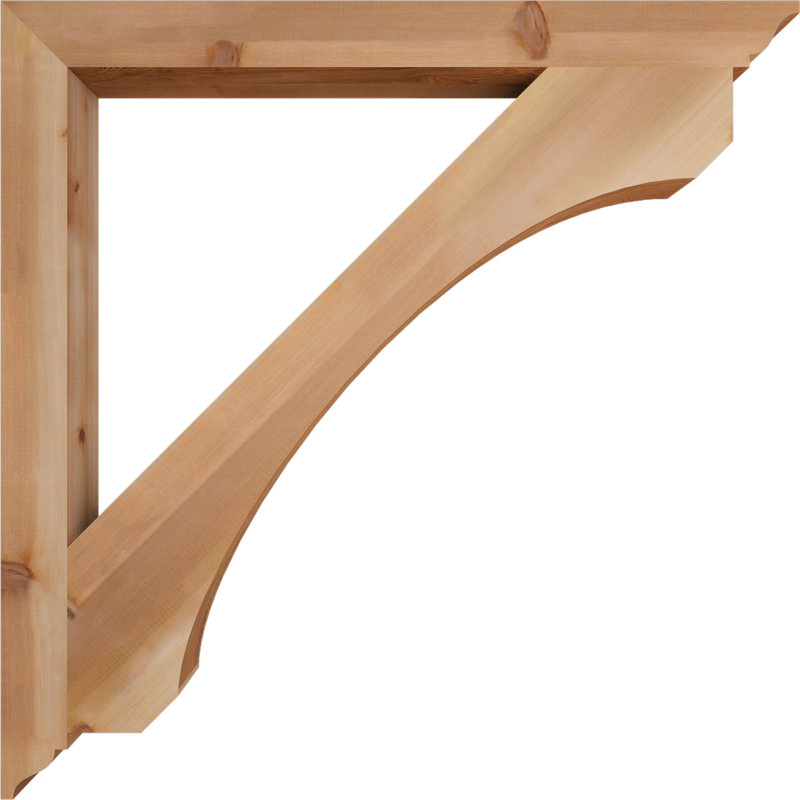 Support traditionnel lisse l 3 1/2 po x P 48 po x H 48 po, cèdre rouge de l'Ouest, Cèdre rouge de l'Ouest (lisse)