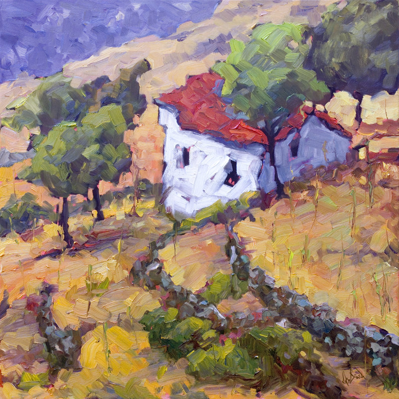 Hillside Terrace By John Beard - Gallery Wrapped Canvas Print, 20" H x 20" W x 1" D, Unframed