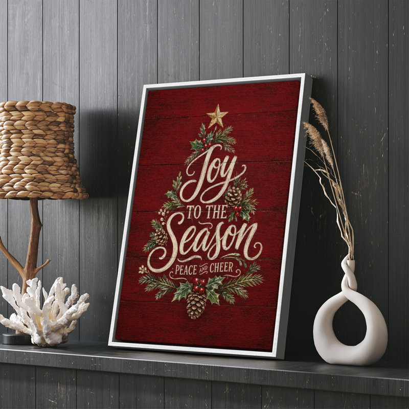 Joy to the Season, H 24 po x l 16 po, Blanc