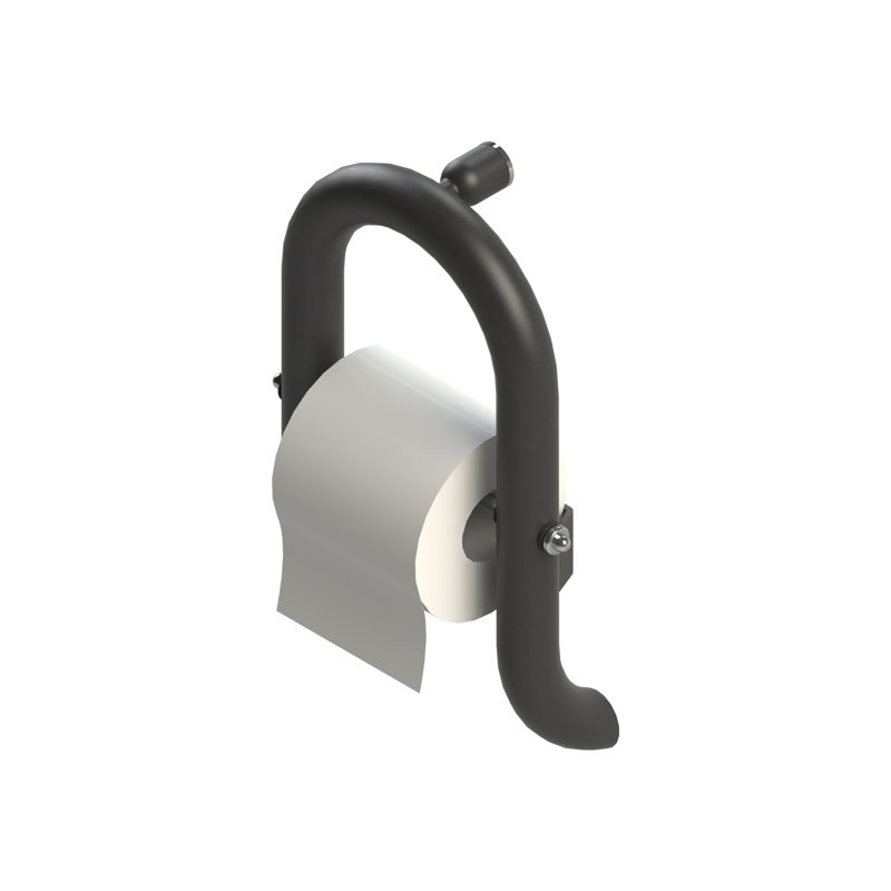 Porte-rouleau de papier hygiénique de luxe invitant 2 en 1 de 13 po en noir mat INVISIA (capacité de 500 lb)