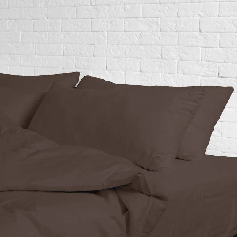 Ensemble de draps en micro-fibre, Grand, Chocolat