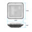 Luminaire de garage luxueux à DEL Luxrite Slim, 3CCT, 60/80 / 100W sélectionnable, jusqu'à 12 000LM, faisceau de 155 °, étanche IP65, 120 à 277 V, à intensité variable, lot de 2 DLC homologué UL