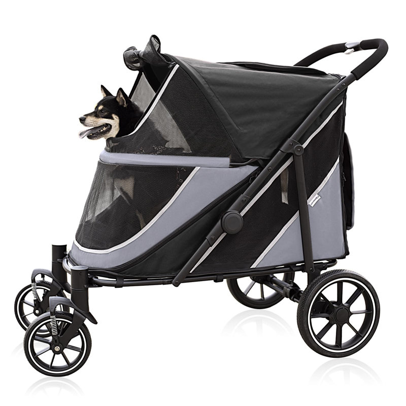 Remorque pliable pour animaux, Gris