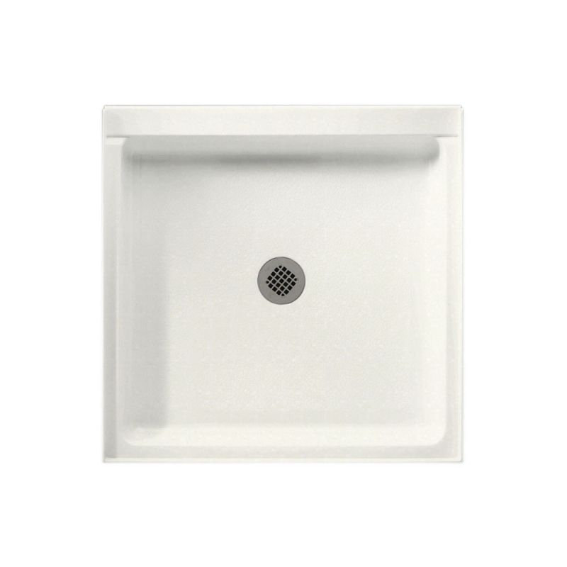 32'' W 32'' D Square Single Shower Base, Tahiti Ivory