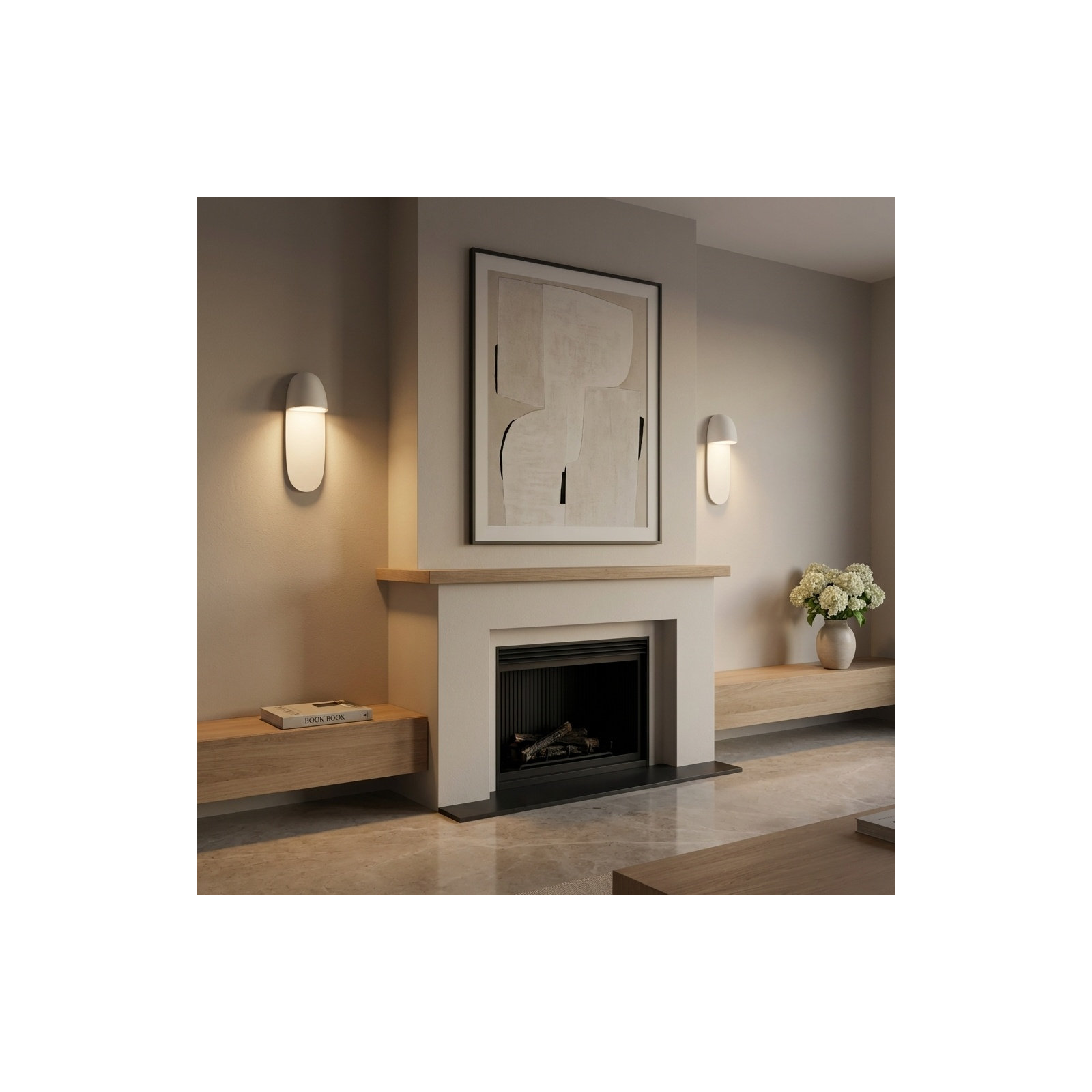Rosalie 16 Sconce, Matte White