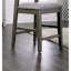 Ensemble de chaises de salle à manger grises à hauteur de comptoir rembourrées en tissu de 2 pièces