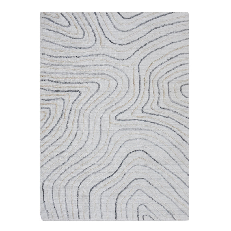 Hand Woven Over Tufted Kilim Abstract Polypropylene Beige Multicolor Rectangle Indoor Indoor Area Rug, Rectangle 5' x 8'