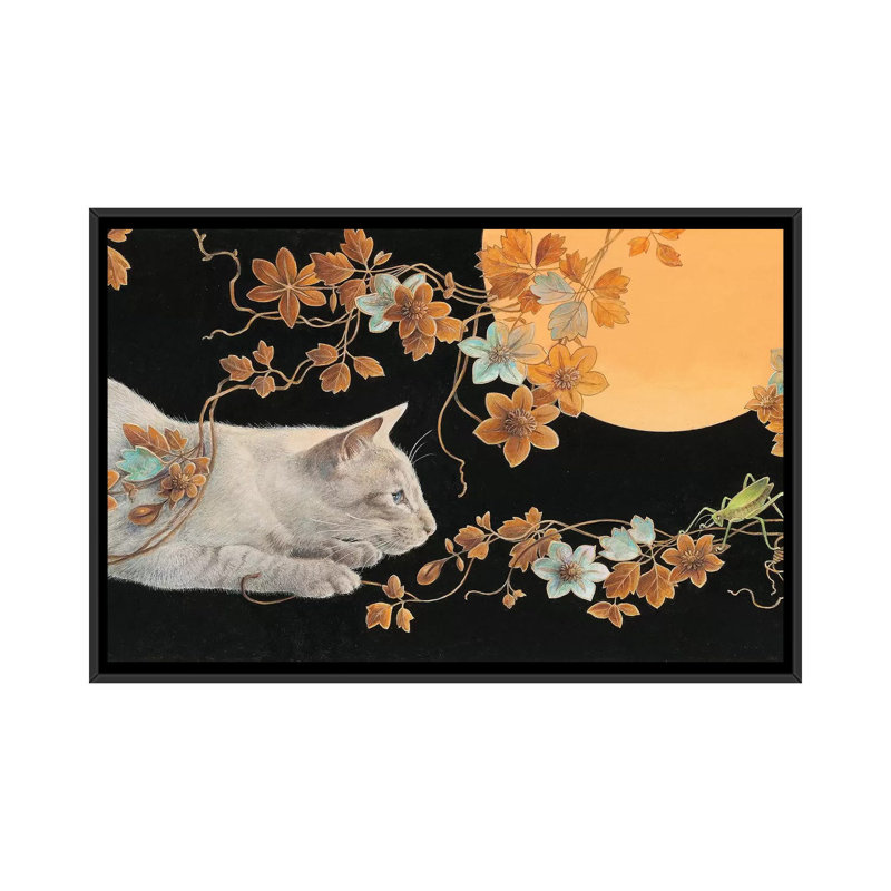 « ra-ra & the sauterelle », reproduction d’impression sur toile, H 18 po x l 26 po x P 1,5 po, Toile avec cadre noir