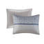Ensembles de literie luxueux bleu marine, courtepointe jacquard, style transitionnel