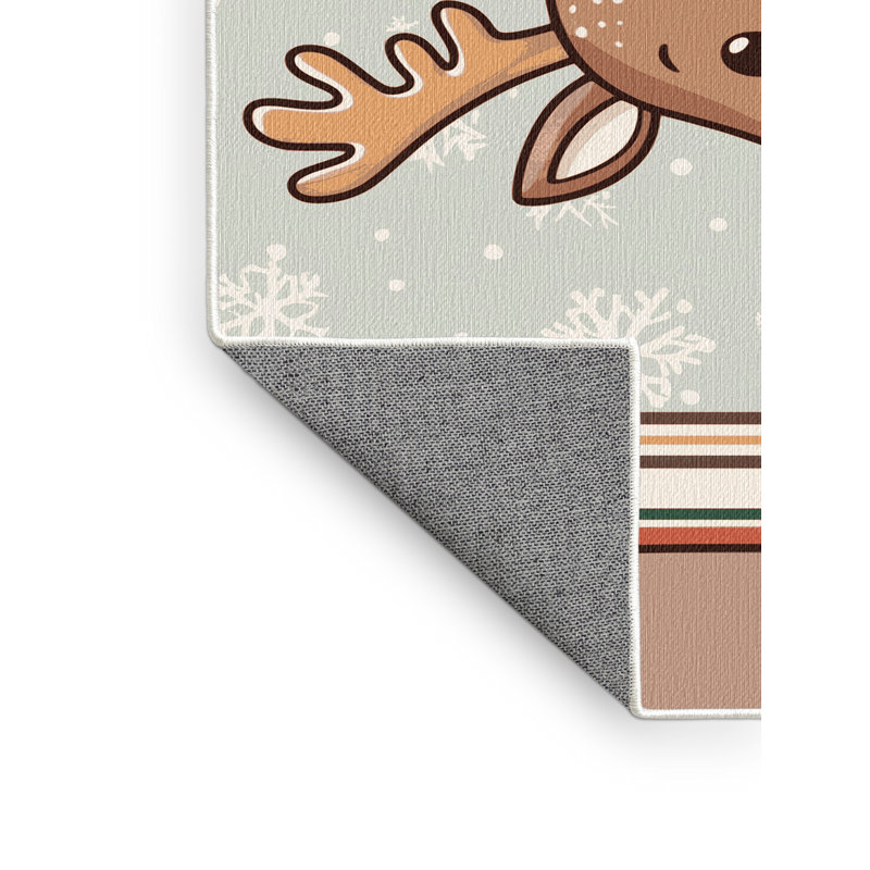 Tapis de vacances d'hiver de Noël lavable The Holiday Aisle®, Rectangle 4pi x 6 pi
