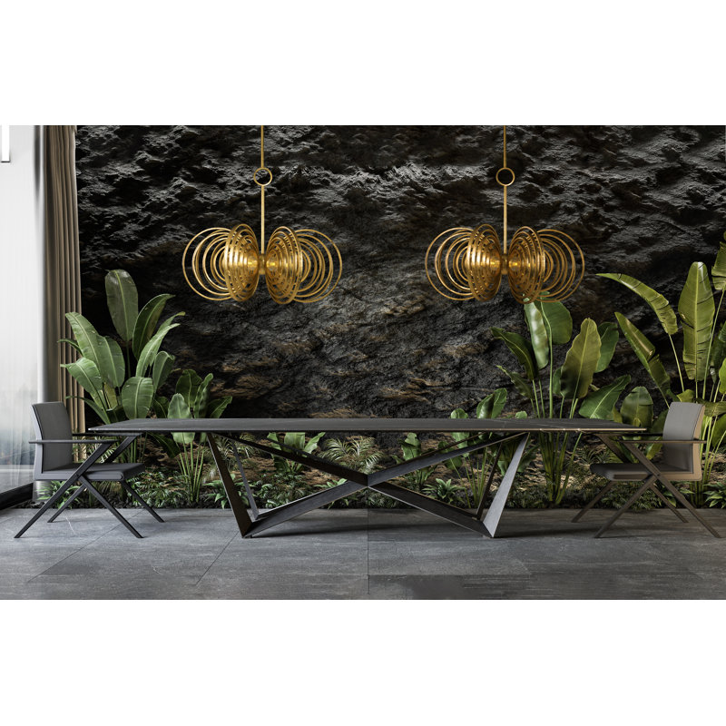 Frequency 7 - Light Glass LED Chandelier, Gold, 9 lights