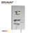 Stainless Steel Shower Panel System with Overhead Rainfall and Multi-Jet Massage System