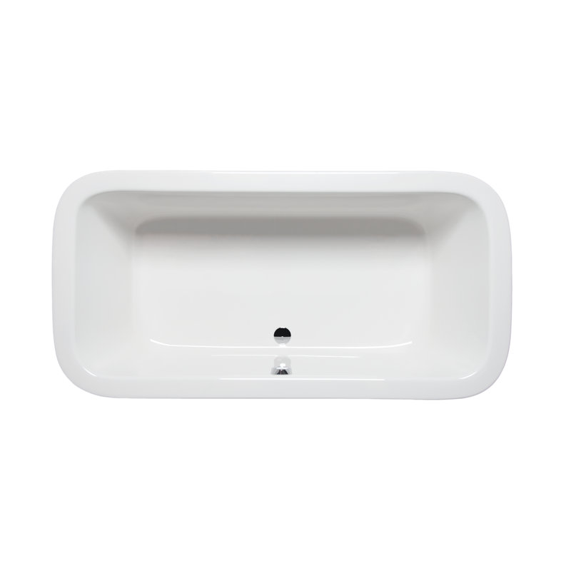 Baignoire encastrée en acrylique avec chauffe-eau 66 po x 34 po Roadknight, Blanc