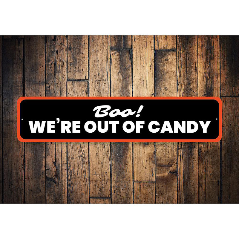 Panneau en aluminium «Out of Candy», H 6 po x l 24 po x P 0,06 po