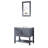 30" Single Bathroom Vanity with Mirror and Top Gray