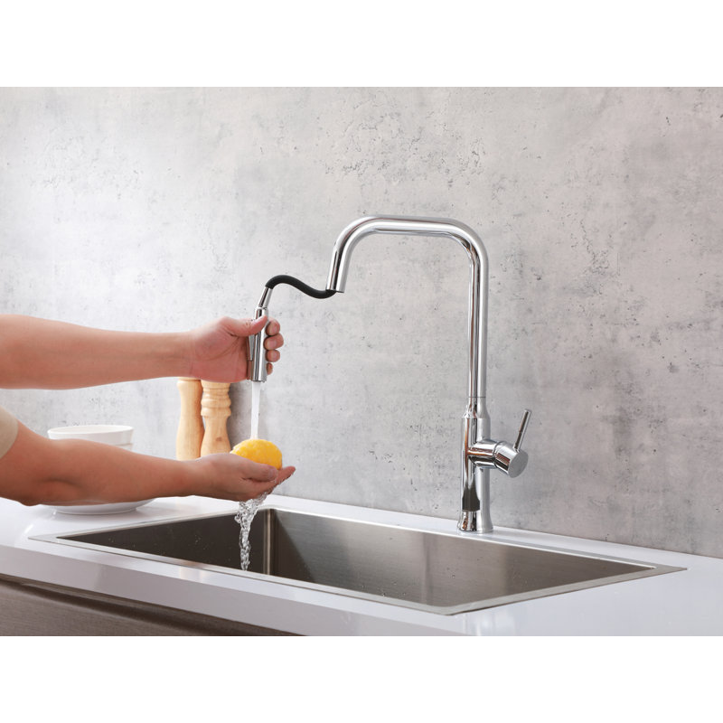 Elegant Home Living Noor Pull Down Kitchen Faucet, Chrome