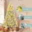 Arbre de Noël enneigé 6 pi, ensemble illuminé avec arbre, guirlande et couronne, arbre de Noël articulé artificiel avec lumières DEL colorées, 8 modes d'éclairage, pommes de pin, décoration des Fêtes pour la maison