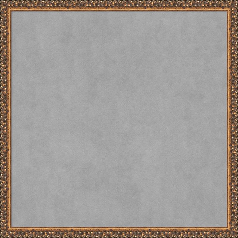 Tableau magnétique encadré bronze antique, H 26 po x l 26 po