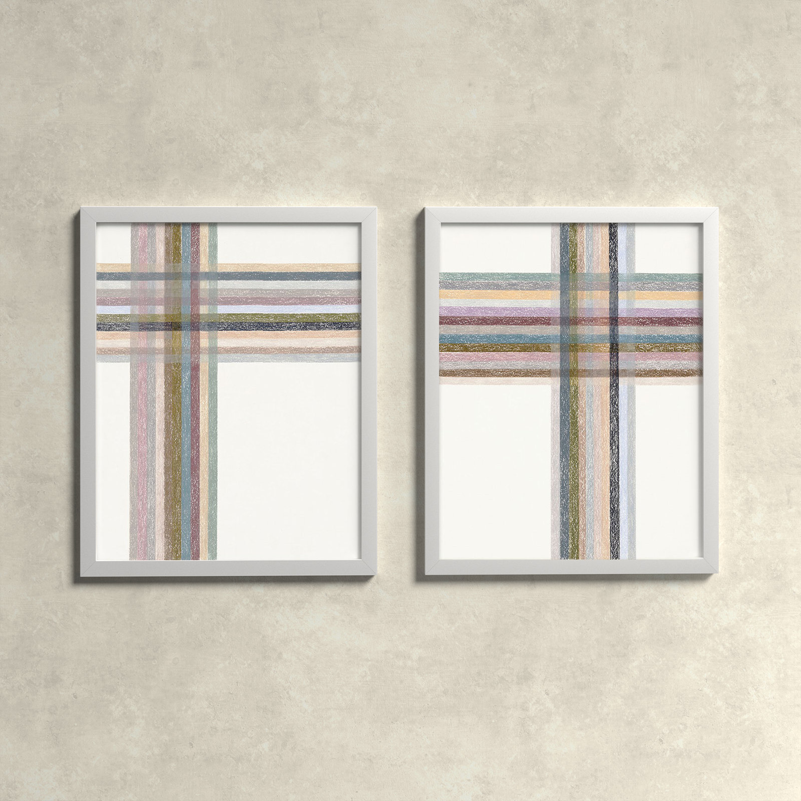 Birch Lane™ Lagos Intersections Vertical Framed On Paper 2 Pieces by