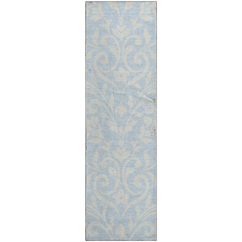 Premium Machine Washable Prisco Sky Rug, Runner 2'3" x 7'6"
