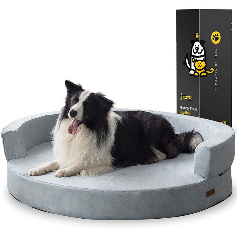 Orthopedic Cotton Pet Bed, Grey