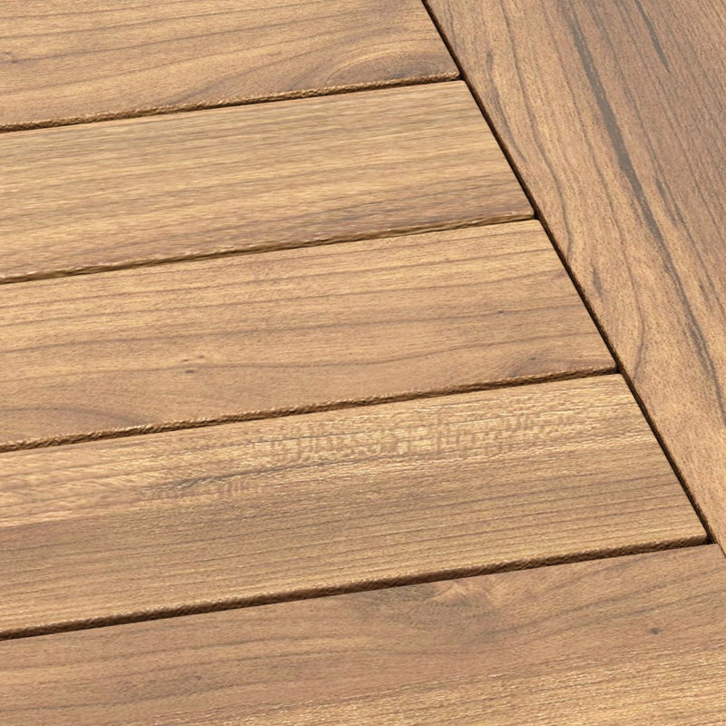Table basse d'extérieur Nea, plateau rectangulaire en bois brun naturel de 38 pouces