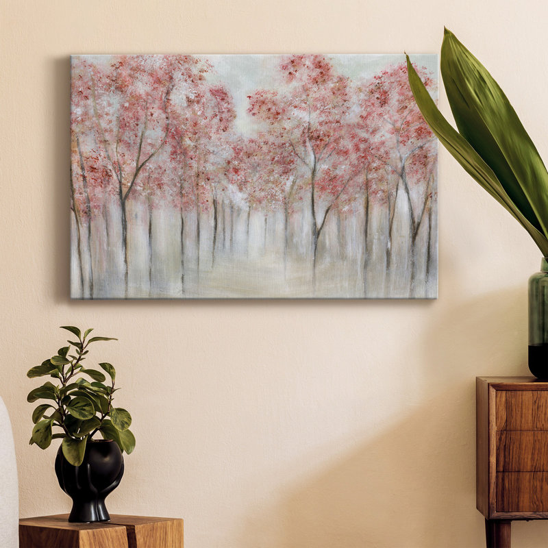 «Blush Spring» - peinture sur toile tendue, H 36 po x l 24 po x P 1 po