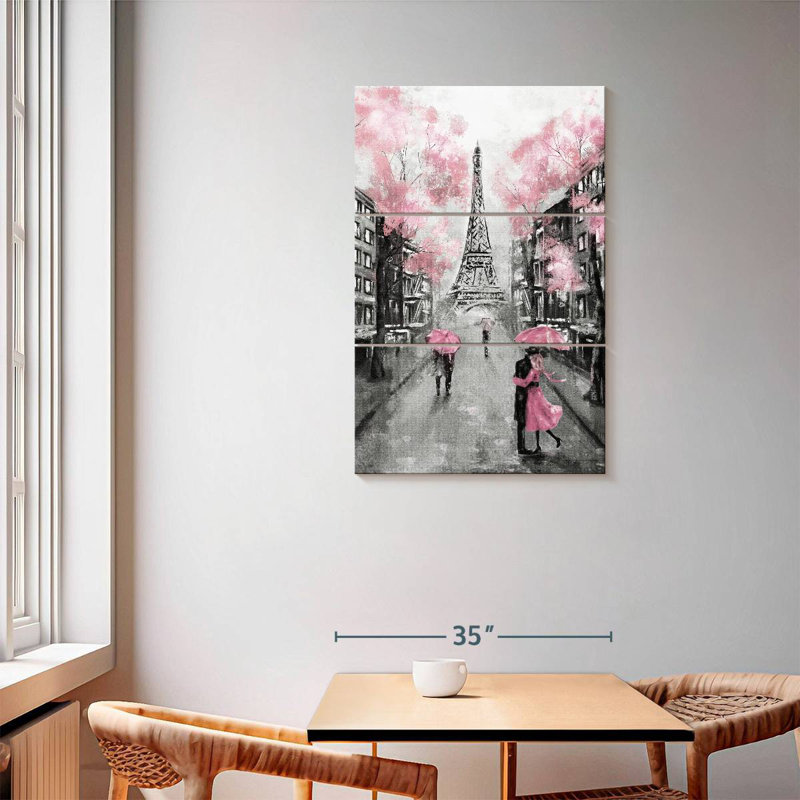 Lilie pop rose Paris, H 57 po x l 36 po