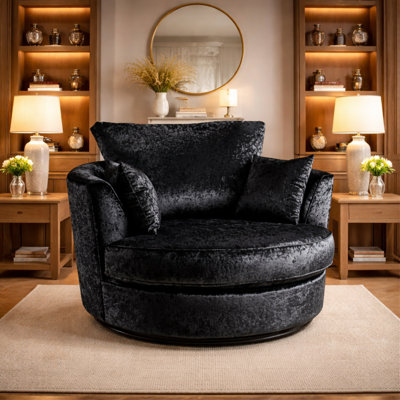 Velvet Swivel Armchair