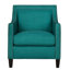 Fauteuil et repose-pieds bleu sarcelle Rodrige-994322203