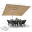 Grand parasol rectangulaire rectangulaire en porte-à-faux économique 10 pi x 13 pi avec base blanche Pole-11129435