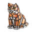 Cat 7" Lighted Art Glass Novelty Light