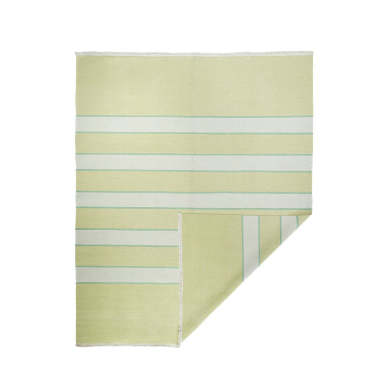 Tapis vert clair en laine noué à la main de conception unique 8 pi x 10 pi