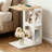 C-shaped End Table Set with Charging Station