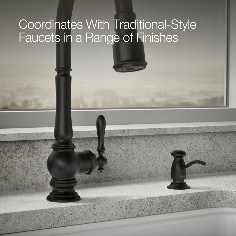 Traditional Soap & Lotion Dispenser, Matte Black