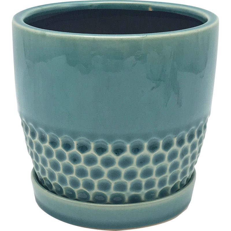 Kutsi Ceramic Pot Planter, Green