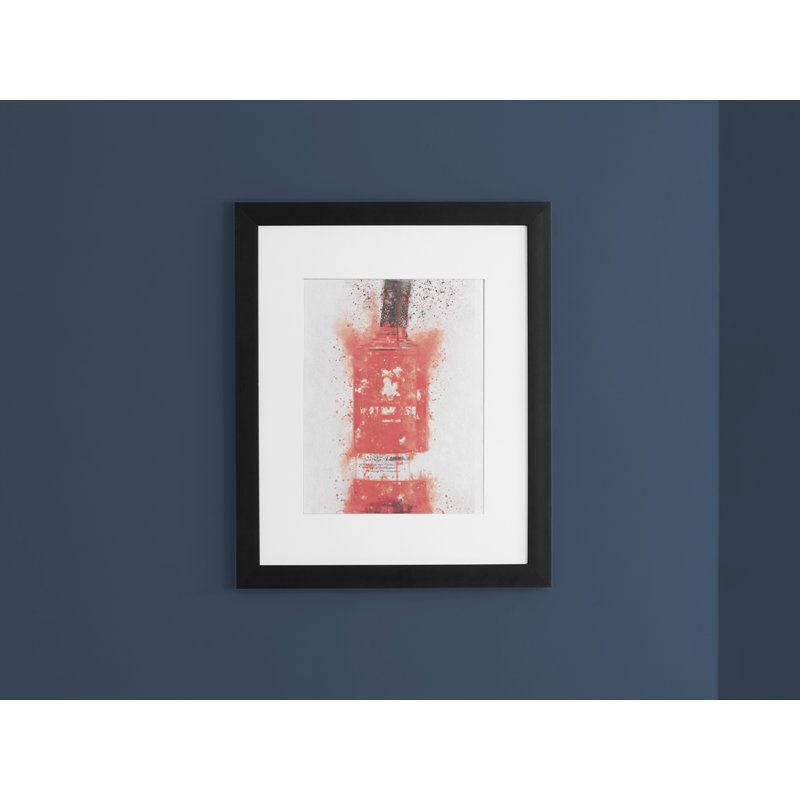 Red Gin Bottle - Single Picture Frame Print