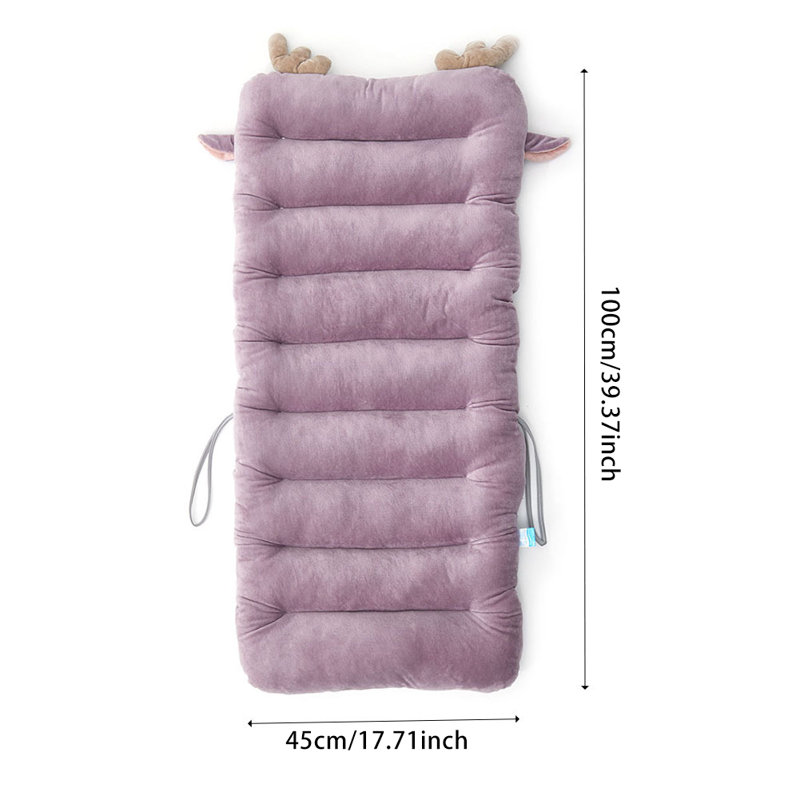 Crystal Super Soft Cartoon One Piece Moose Chair Cushion, 100cm W x 45cm D